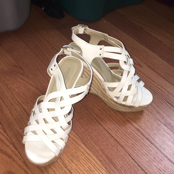 White Chunky Wedge - Picture 1 of 4